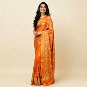 Kanchipuram Saree - Orange